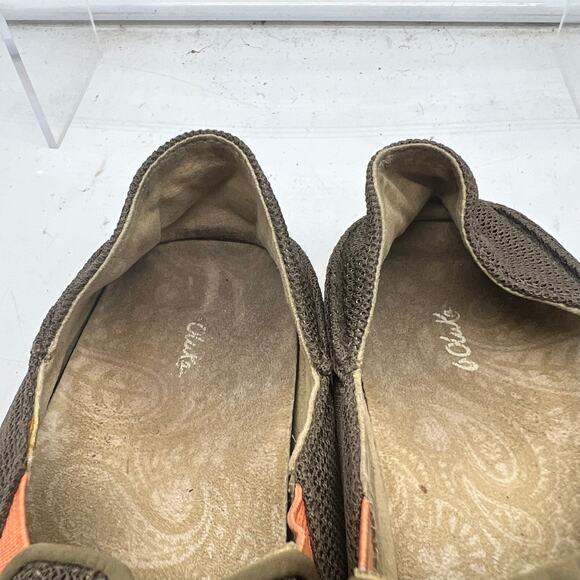 Olukai Shoes Womens 9 Waialua Mesh Brown Drop Heel Slip On Loafers - Picture 6 of 9